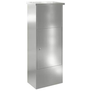 vidaXL Pakiautomaat ladustamisega Must 44,5 x 29 x 110,5 cm Tsinkteras