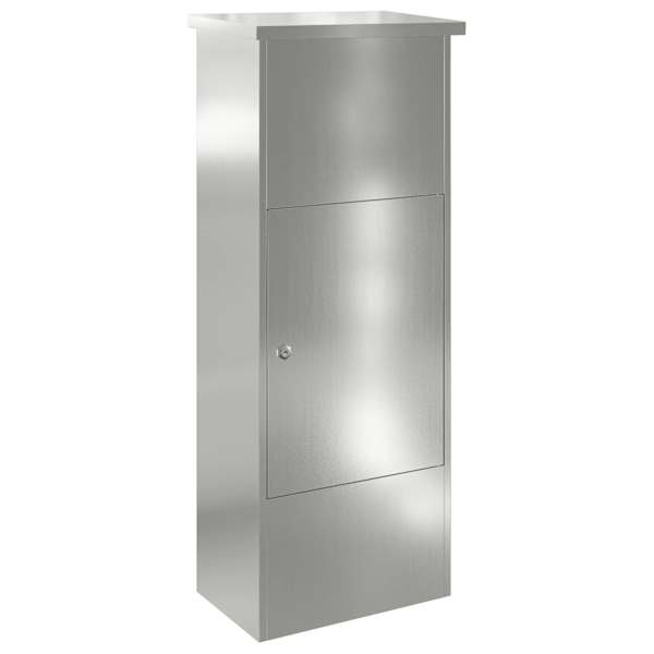 vidaXL Pakiautomaat ladustamisega Must 44,5 x 29 x 110,5 cm Tsinkteras