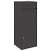 vidaXL Pakiautomaat ladustamisega uksega Must 41 x 38 x 103 cm Teras
