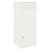 vidaXL Pakiautomaat ladustamisega uksega Valge 41 x 38 x 103 cm Teras