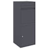 vidaXL Pakiautomaat ladustamisega Antratsiit 41 x 38 x 103 cm Teras