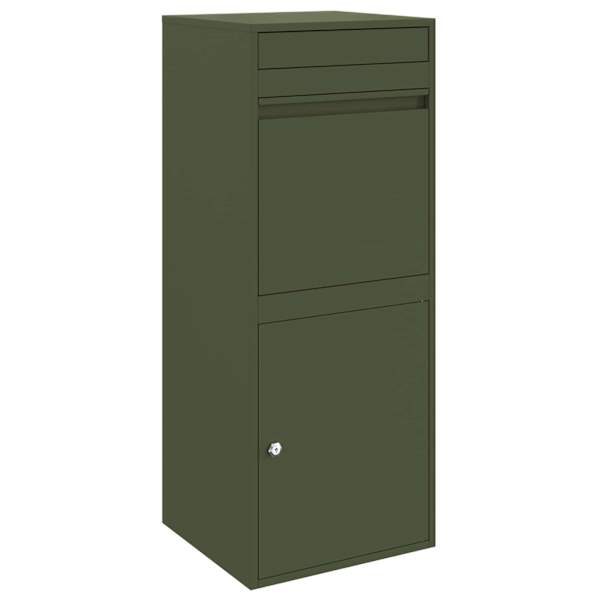 vidaXL Pakiautomaat uksega Oliiviroheline 41 x 38 x 103 cm Teras