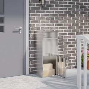 Škatla za dostavo srebrna 47,5 x 38 x 59 cm Nerjaveče jeklo