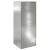 vidaXL Pakiautomaat uksega H&otilde;bedane 41 x 38 x 103 cm Tsingitud teras