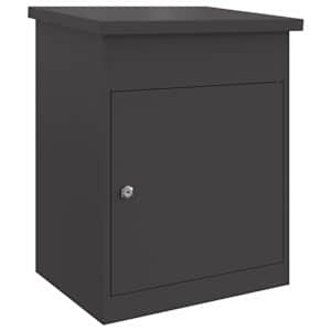 vidaXL Pakiautomaat ladustamisega uksega Must 47,5 x 38 x 59 cm Teras