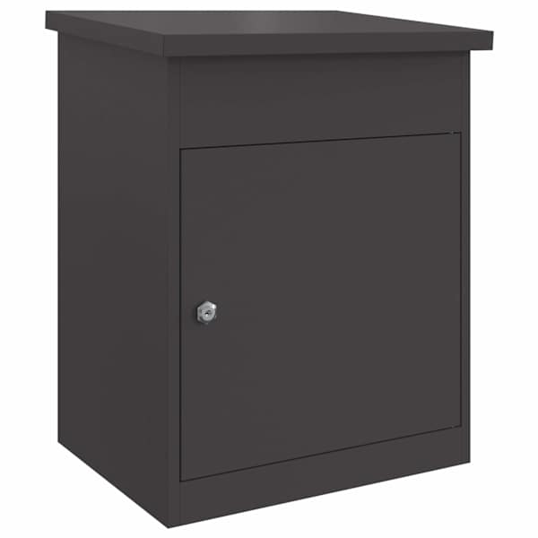 vidaXL Pakiautomaat ladustamisega uksega Must 47,5 x 38 x 59 cm Teras