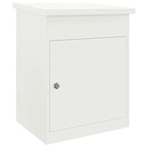 vidaXL Pakiautomaat ladustamisega uksega Valge 47.5 x 38 x 59 cm Teras