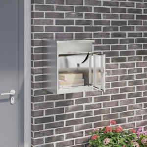 Škatla za dostavo srebrna 47,5 x 38 x 59 cm Nerjaveče jeklo