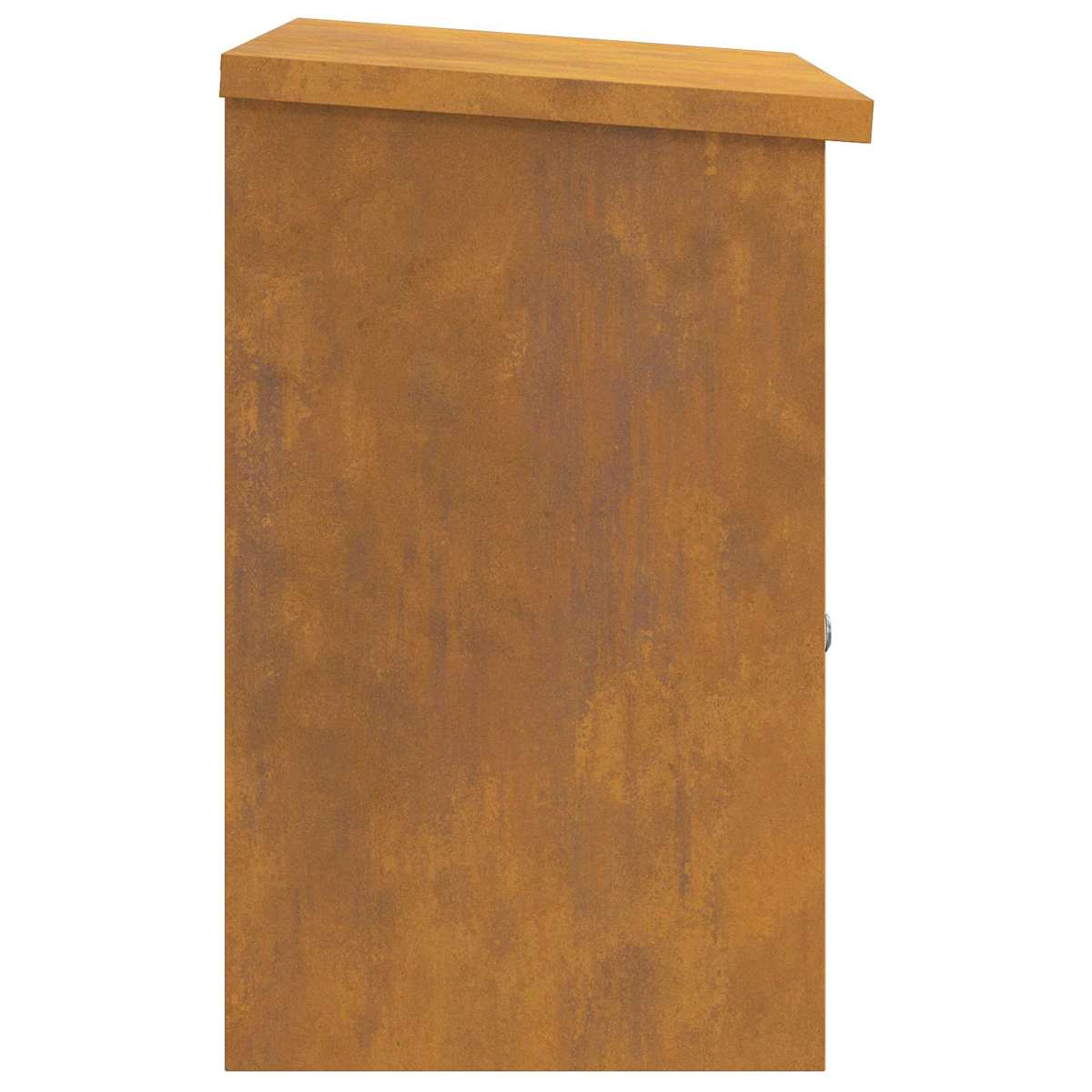 Pakke drop boks med dør Rusten 47,5 x 38 x 59 cm Cortenstål - Billede 7