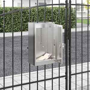 nabiralnik z vrati srebrna 30 x 20 x 55 cm Nerjaveče jeklo