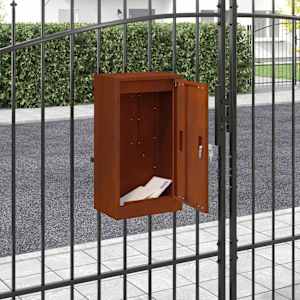 nabiralnik z vrati Rjav 30 x 20 x 55 cm Vremensko odporno jeklo