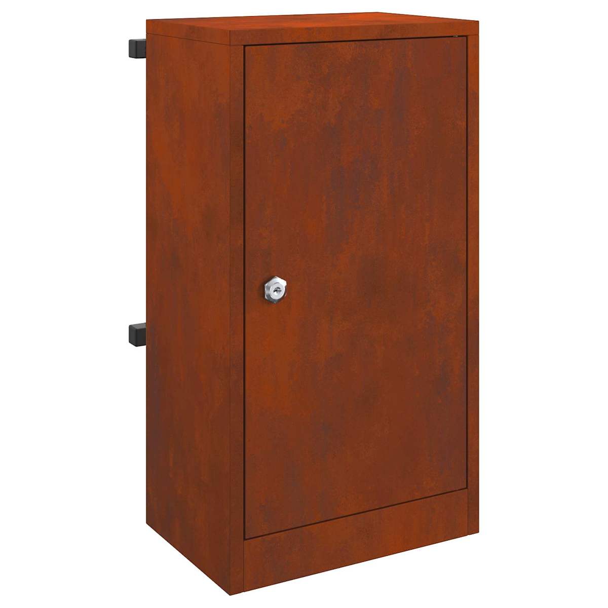 Postkasse med opbevaring Rusten 30 x 20 x 55 cm Cortenstål - Billede 2