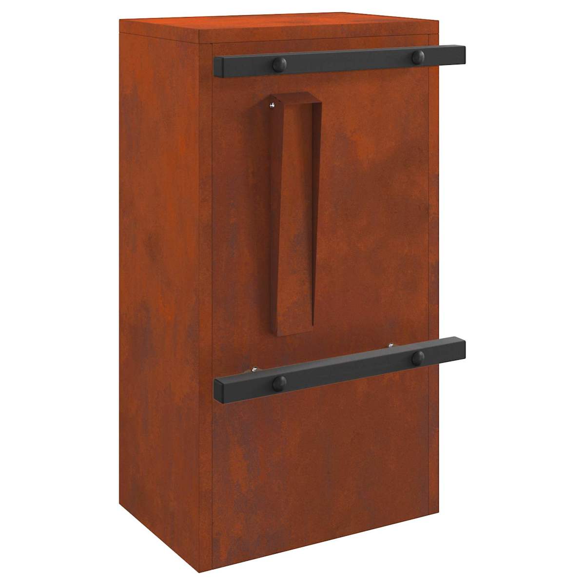 Postkasse med opbevaring Rusten 30 x 20 x 55 cm Cortenstål - Billede 7