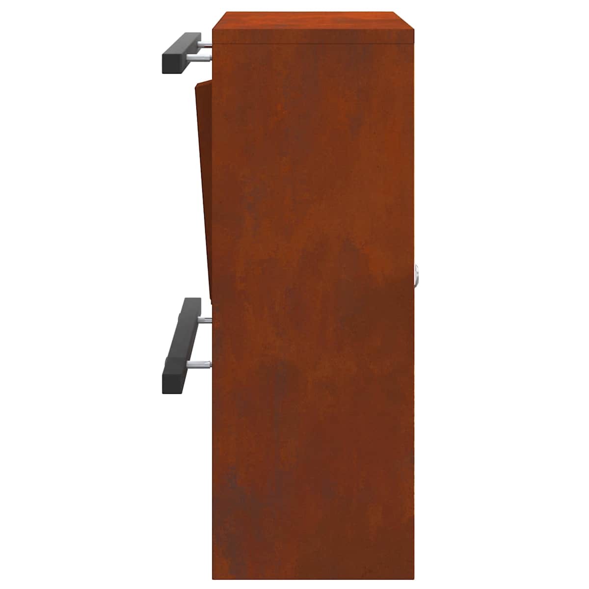 Postkasse med opbevaring Rusten 30 x 20 x 55 cm Cortenstål - Billede 6