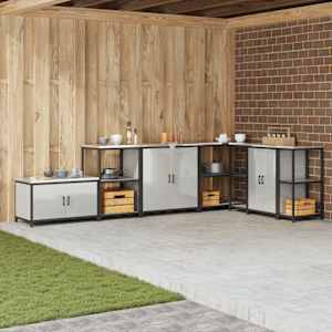 Shramba za kuhinjo s polico srebrna 60 x 50 x 92 cm Jeklo