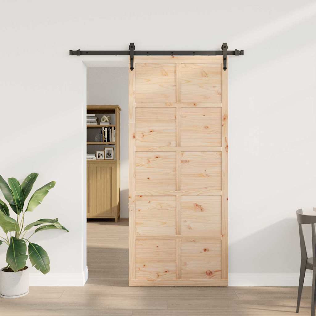 Libisev uks Pruun 80 x 208 cm Männipuit