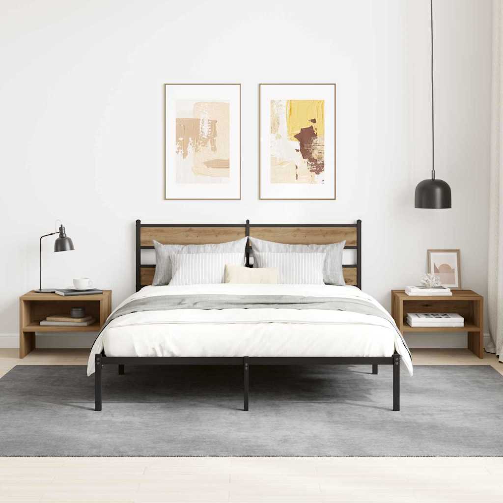 Нощен шкаф 2 pcs дъб артизан 40 x 30 x 30 см Инженерно дърво