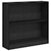 vidaXL Raamatukapp 80 x 24 x 76 cm Tehispuit Must tamm
