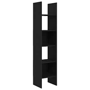vidaXL Raamaturiiul 5 tasandit 40 x 35 x 180 cm Tehispuit Must tamm