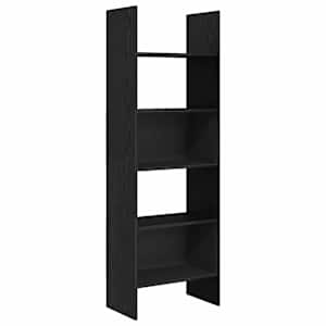 vidaXL Raamaturiiul 5 tasandit 60 x 35 x 180 cm Tehispuit Must tamm
