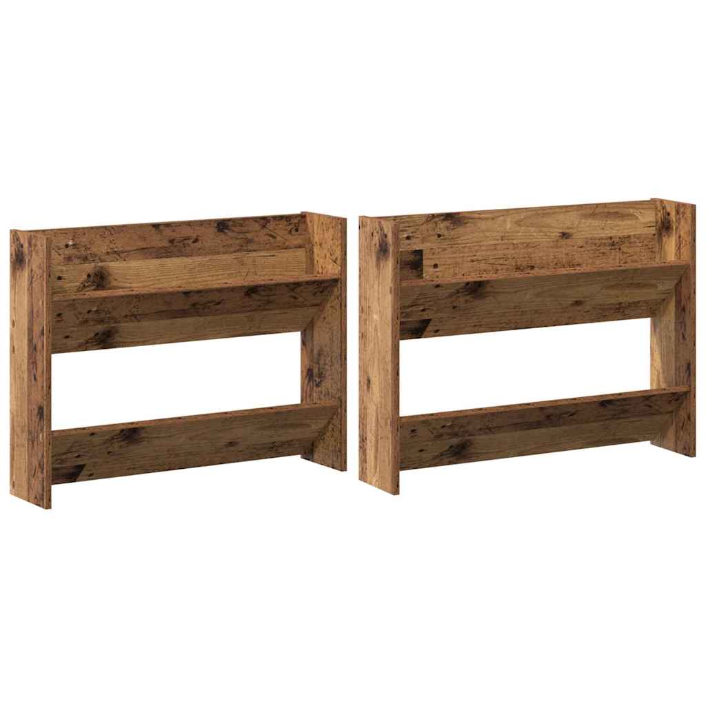 Seinäkenkäkaapit 2 pcs Vanha puu 60 x 18 x 60 cm Tekninen puu