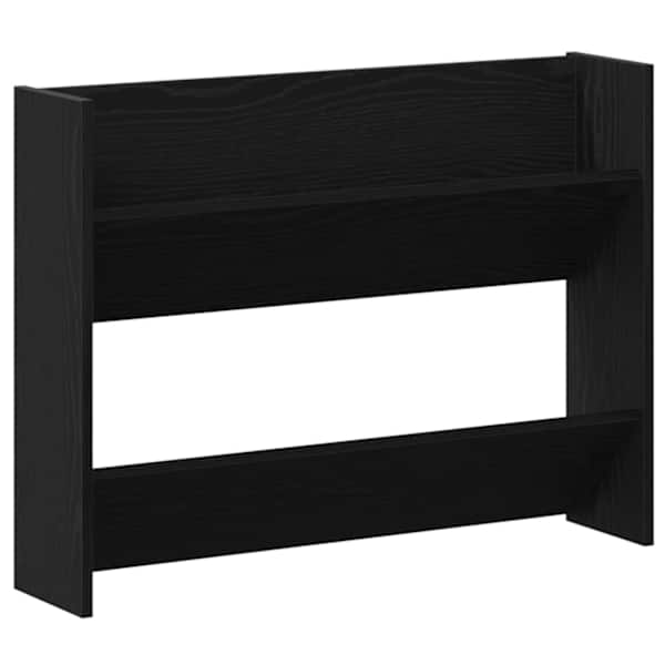 vidaXL Kinga kapp 82 x 18 x 60 cm Tehispuit Must tamm