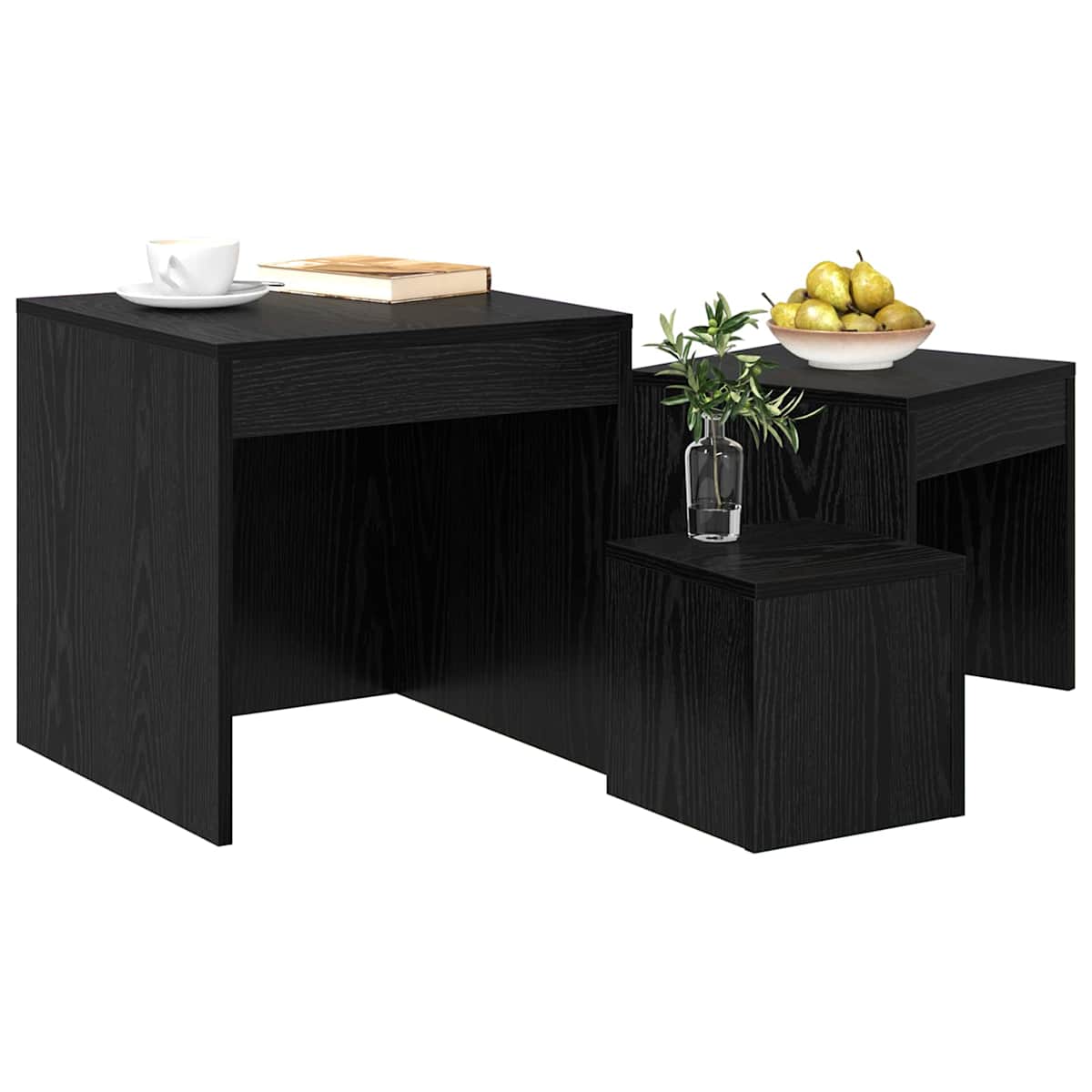 Sofabord 3 stk. 45 x 45 x 45 cm Konstrueret træ - Billede 2