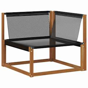 Venkovní pohovková souprava s polštářem 6 pcs Přirozená a černá - obrázek 6