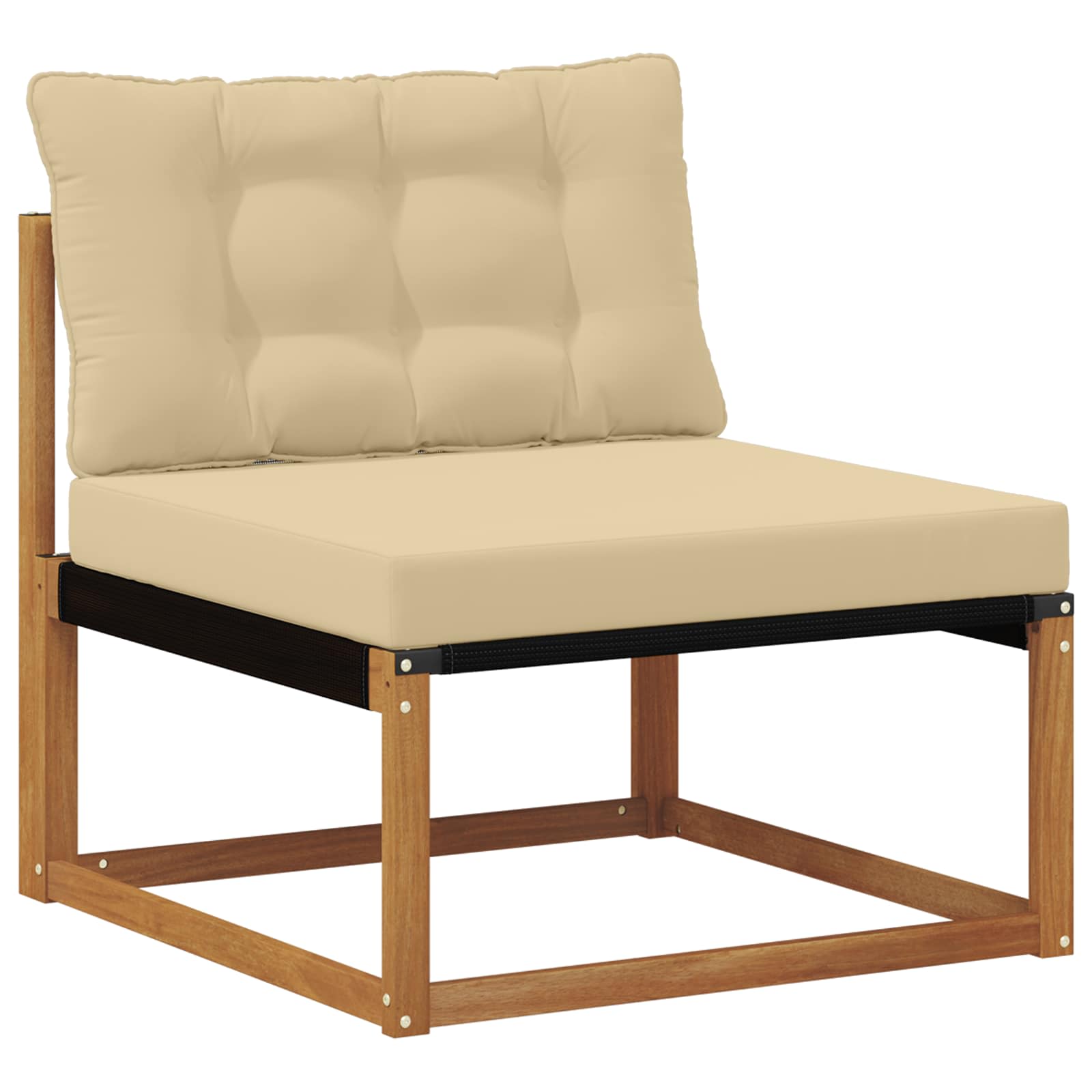 Buiten bankenset 9 pcs Natuurlijk en Beige Massief Acaciahout image 2