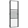 vidaXL Klaasuks 76 x 3,5 x 201,5 cm Alumiinium Must