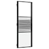 vidaXL Klaasuks 76 x 3,5 x 201,5 cm Alumiinium Must