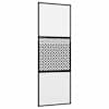 vidaXL Klaasuks 76 x 2 x 205 cm Alumiinium Must