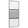 vidaXL Klaasuks 90 x 2 x 205 cm Alumiinium Must