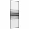 vidaXL Klaasuks 76 x 2 x 205 cm Alumiinium Must