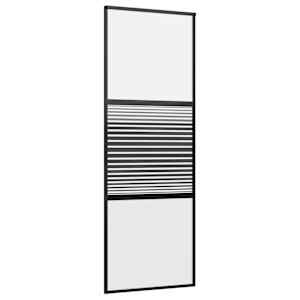 vidaXL Klaasuks 76 x 2 x 205 cm Alumiinium Must