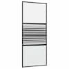 vidaXL Klaasuks 90 x 2 x 205 cm Alumiinium Must