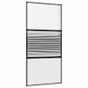 vidaXL Klaasuks 102,5 x 2 x 205 cm Alumiinium Must