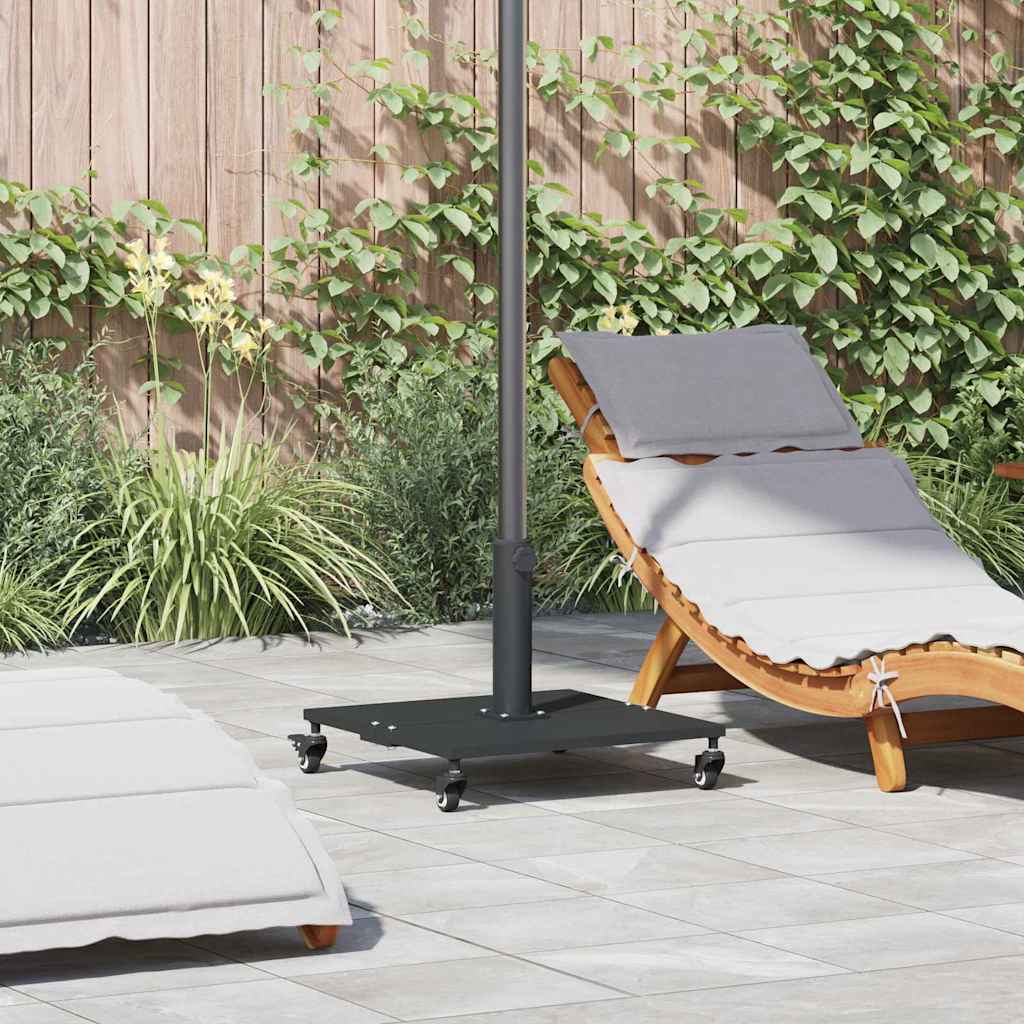 vidaXL Baze pentru umbrele de exterior Negru 45 x 45 x 31.5 cm Oțel