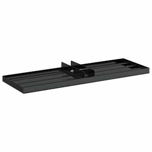 vidaXL Aia tasanduse rehade Must 75 x 25 x 6 cm Pulberv&auml;rvitud teras