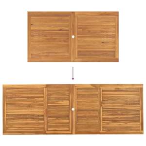 Zahradní jídelní souprava 9 pcs Hnědá Pevné teakové dřevo - obrázek 8