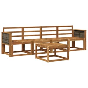 Zunanja garnitura za sedenje 4 pcs Naravna Masiven les akacije