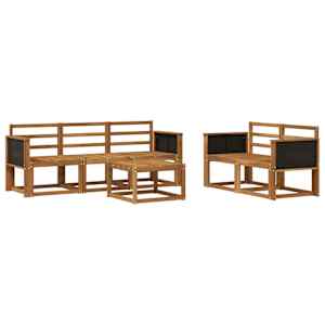 Zunanja garnitura za sedenje 6 pcs Naravna Masiven les akacije