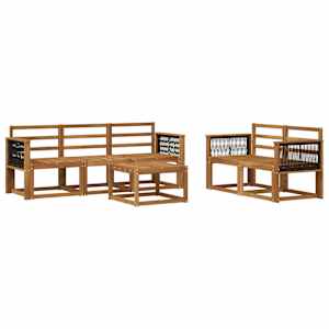 Zunanja garnitura za sedenje 6 pcs Naravna Masiven les akacije