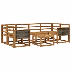 Zunanja garnitura za sedenje 5 pcs Naravna Masiven les akacije