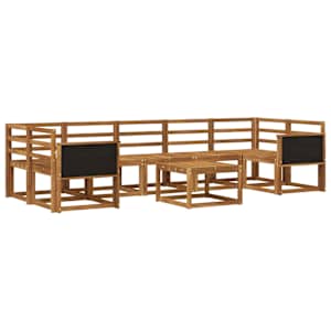 Zunanja garnitura za sedenje 6 pcs Naravna Masiven les akacije