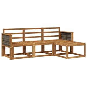 Zunanja garnitura za sedenje 4 pcs Naravna Masiven les akacije