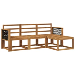 Zunanja garnitura za sedenje 4 pcs Naravna Masiven les akacije