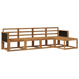 Zunanja garnitura za sedenje 5 pcs Naravna Masiven les akacije