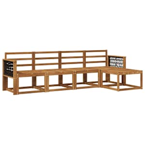 Zunanja garnitura za sedenje 5 pcs Naravna Masiven les akacije