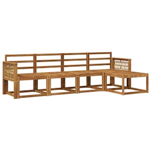 Zunanja garnitura za sedenje 5 pcs Naravna Masiven les akacije